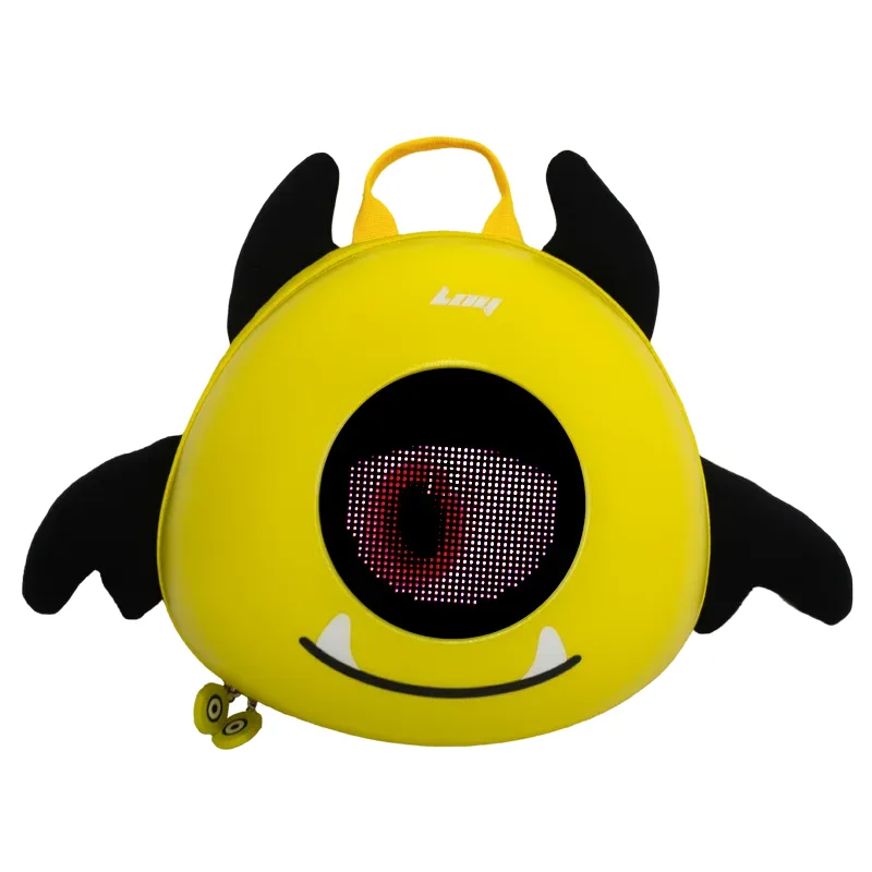 sac à dos de voyage avec écran led pour fille, coque rigide, yeux lumineux, sac à dos intelligent pour femme, sac à dos scolaire avec fonction mobile