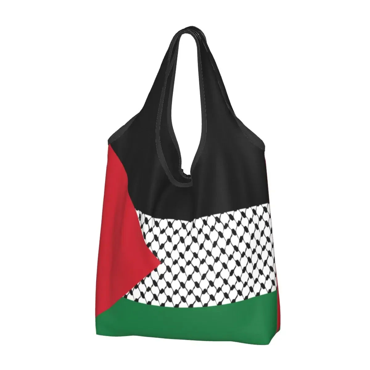 sac d'épicerie réutilisable palestinien hatta kufiya, pliable, lavable en machine, grand sac de rangement écologique léger