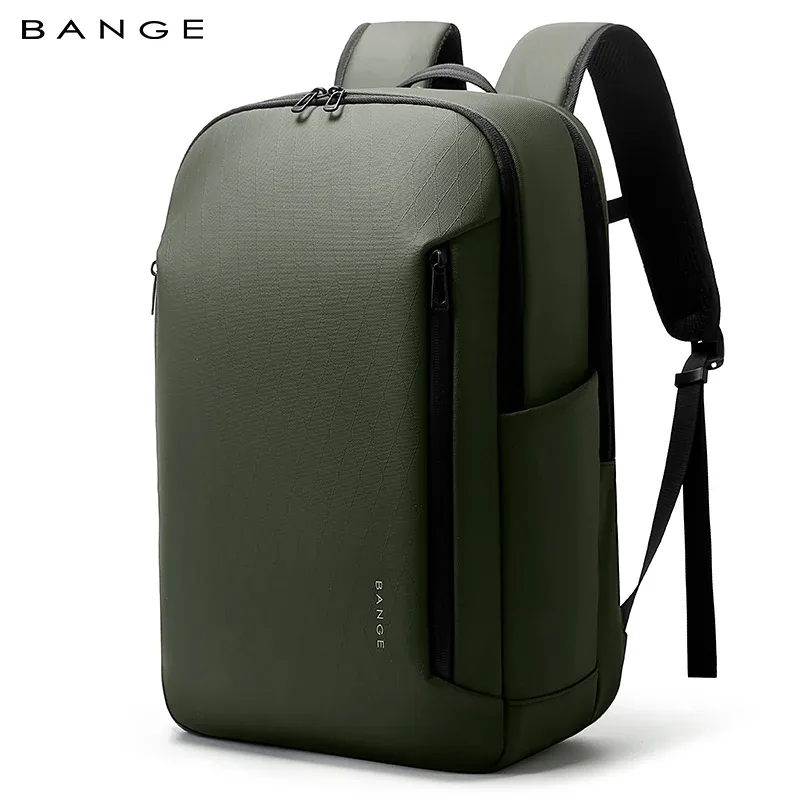 sac dos oxford université polyester vert olive bandoulière arquée fermeture éclair compartiment ordinateur portable jacquard plaid usage voyage