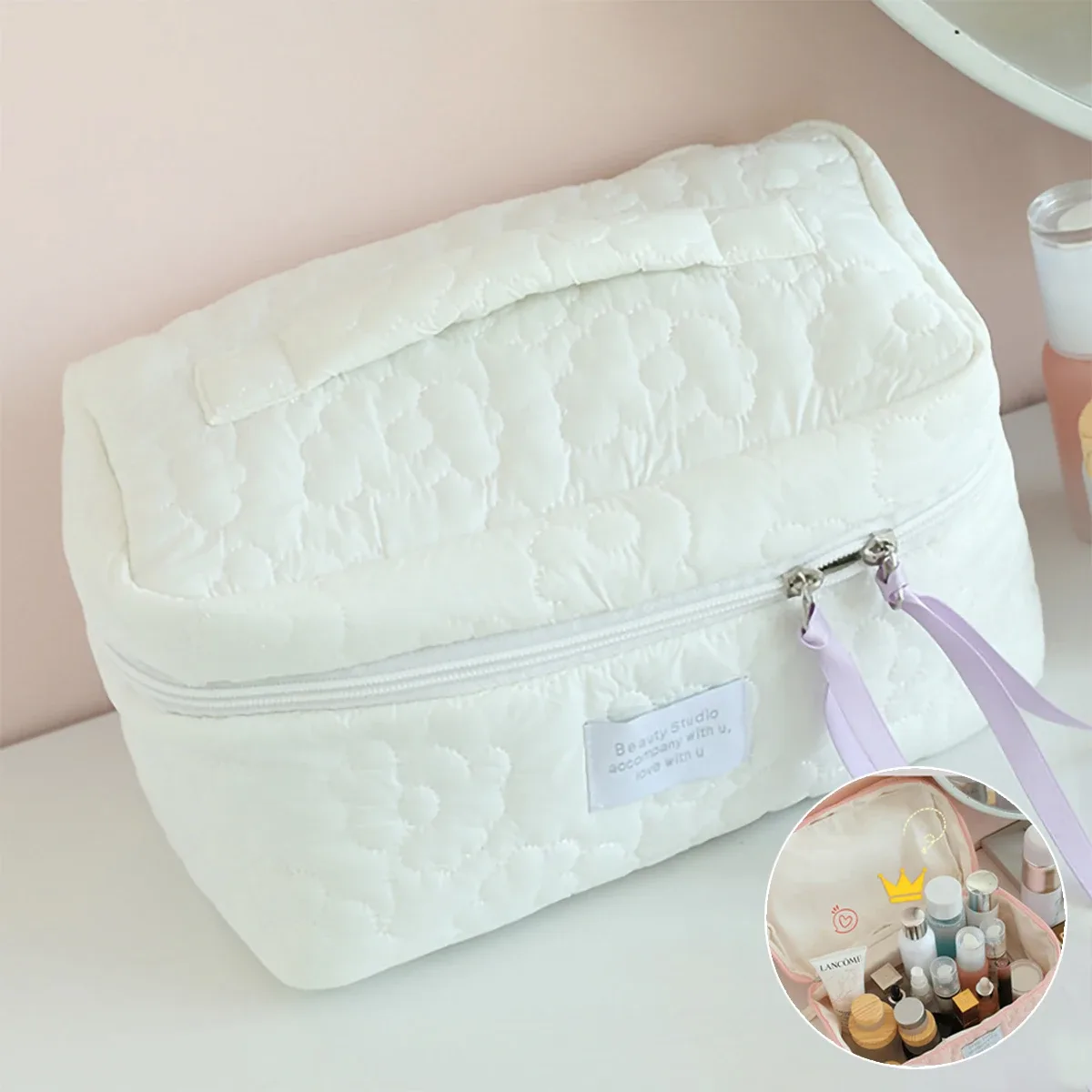 nouvelle trousse de toilette de voyage style ins couleur bonbon, sac de maquillage léger et luxueux pour femme, trousse à rouge à lèvres portable