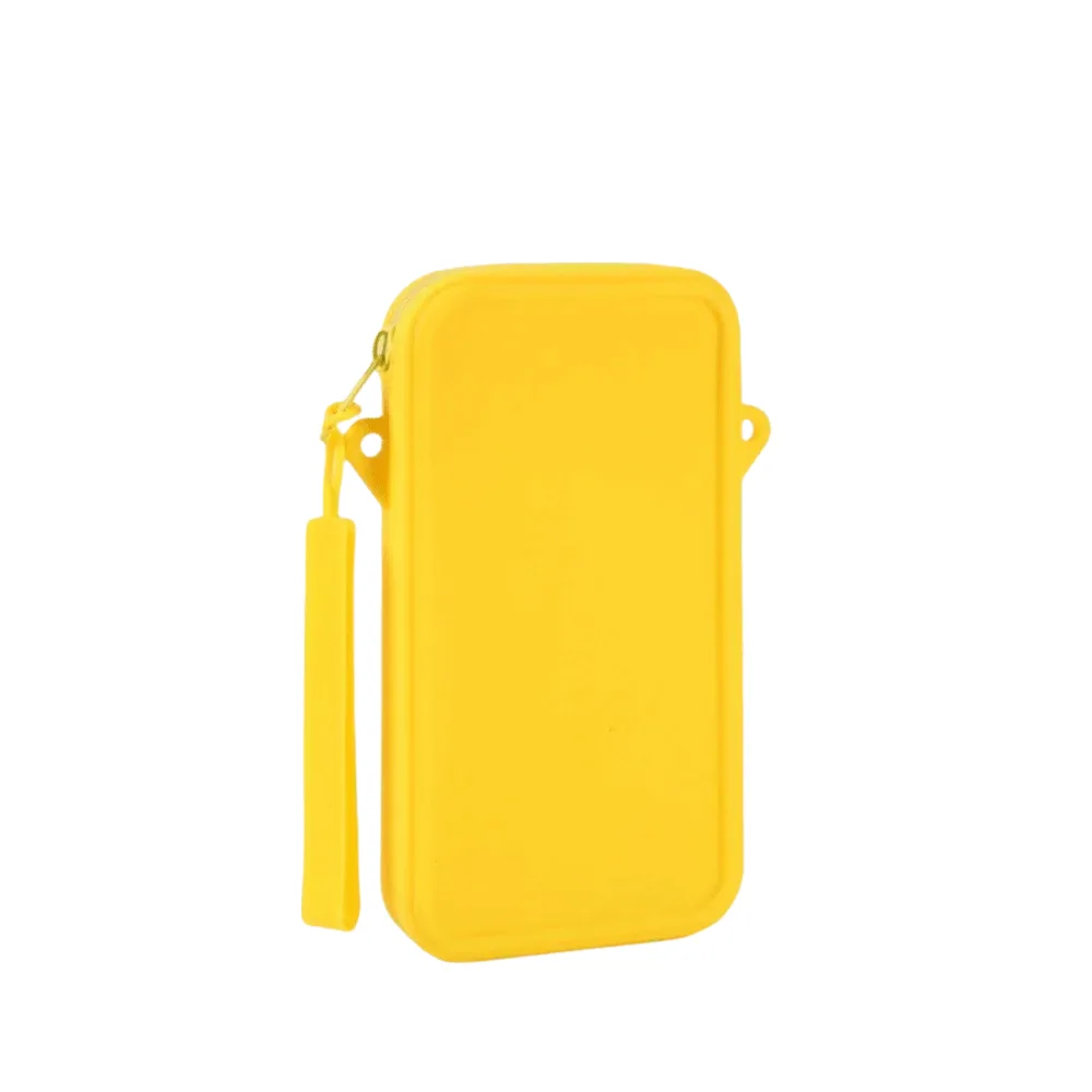 sac de maquillage multi-usages en silicone, résistant aux chocs, couleur unie, organisateur de rangement carré, sac cosmétique universel imperméable et portable