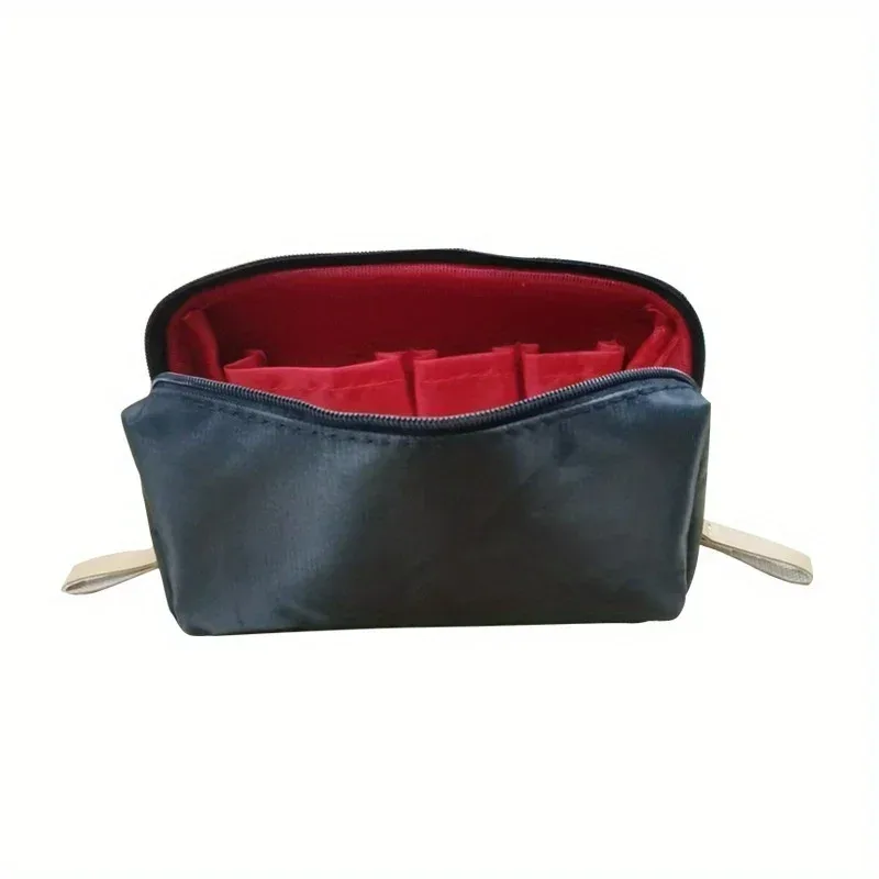 trousse de maquillage portable unie 2026, pochette cosmétique de voyage, organisateur de rangement pour usage quotidien