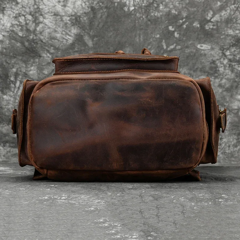 2025 nouveautés sac à dos en cuir pour hommes mâle en cuir véritable ordinateur portable voyage sac à dos 17 pouces sac à dos sac choisi hommes mâle grand