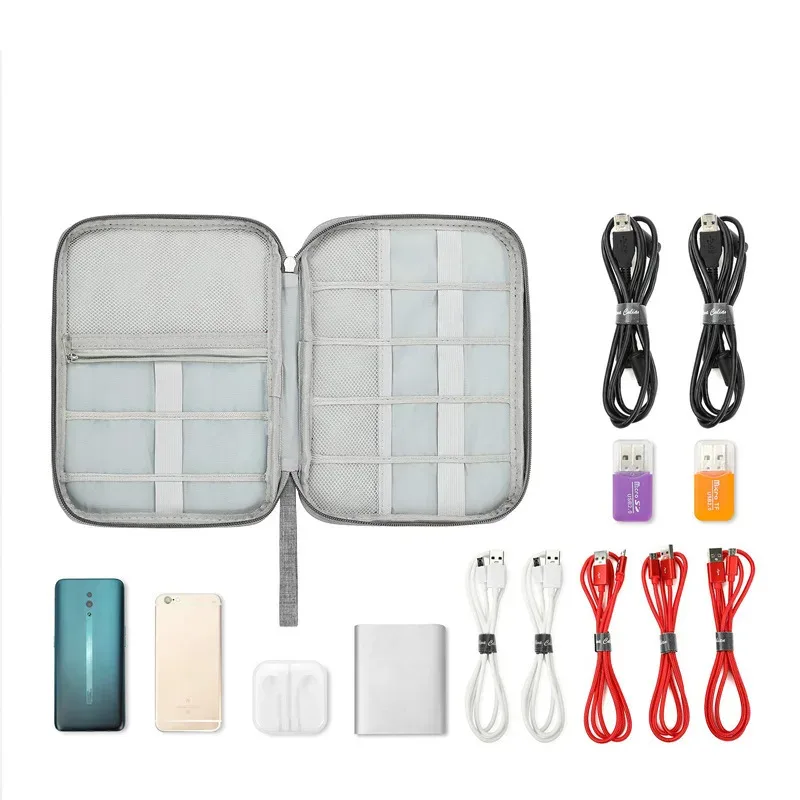 sac de rangement portable pour câbles de téléphone, organiseur d'accessoires électroniques, sac étanche pour câbles usb, chargeurs et prises