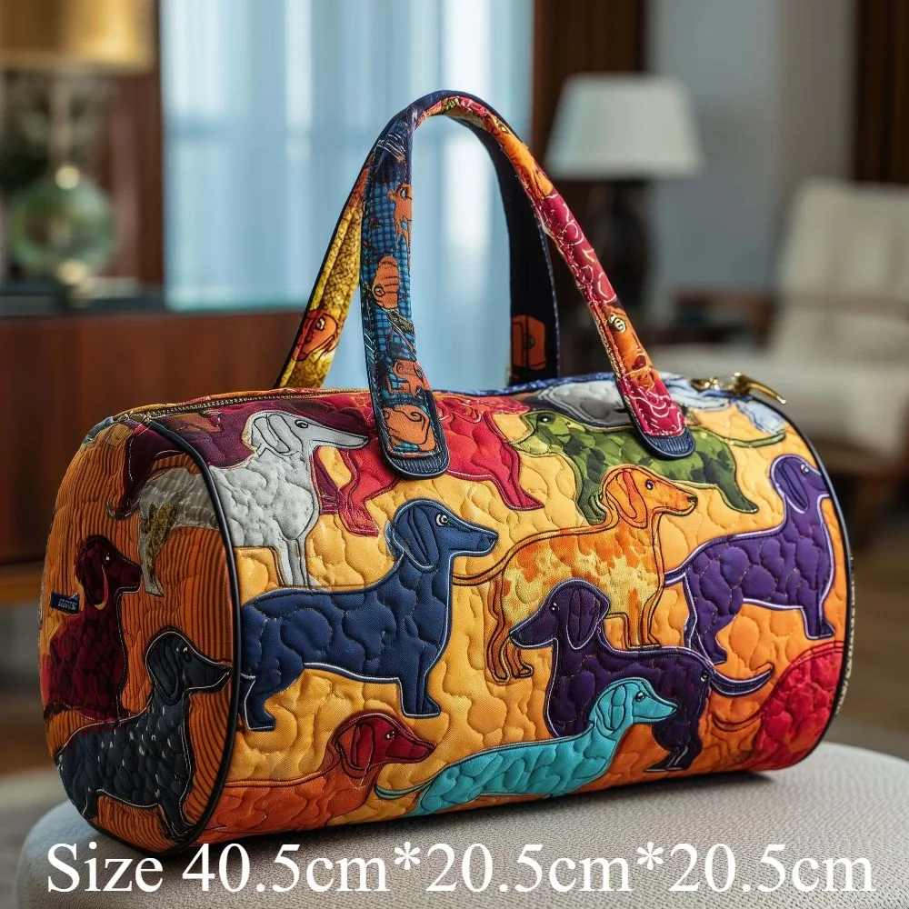 sacs de voyage pour chien matelassés imprimés en 3d, sacs de voyage pour animaux de compagnie artistiques, durables, pour le week-end, la salle de sport, le yoga, design unique pour teckel, corgi, bouledogue français