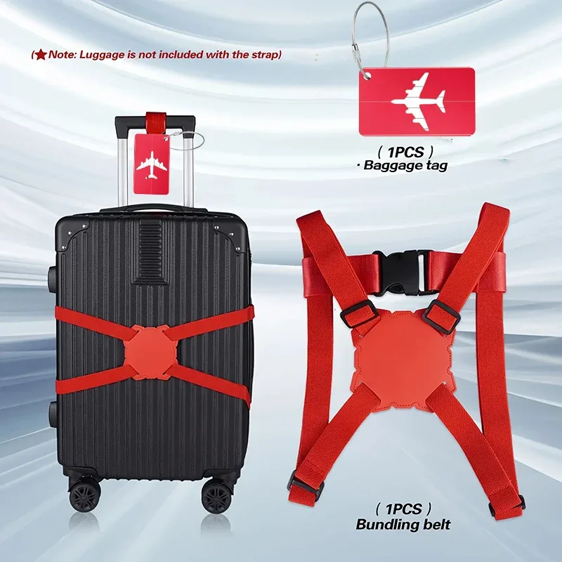 ceinture fixation sac nylon bande élastique rouge adaptation sacs voyage étudiant affaires longues distances