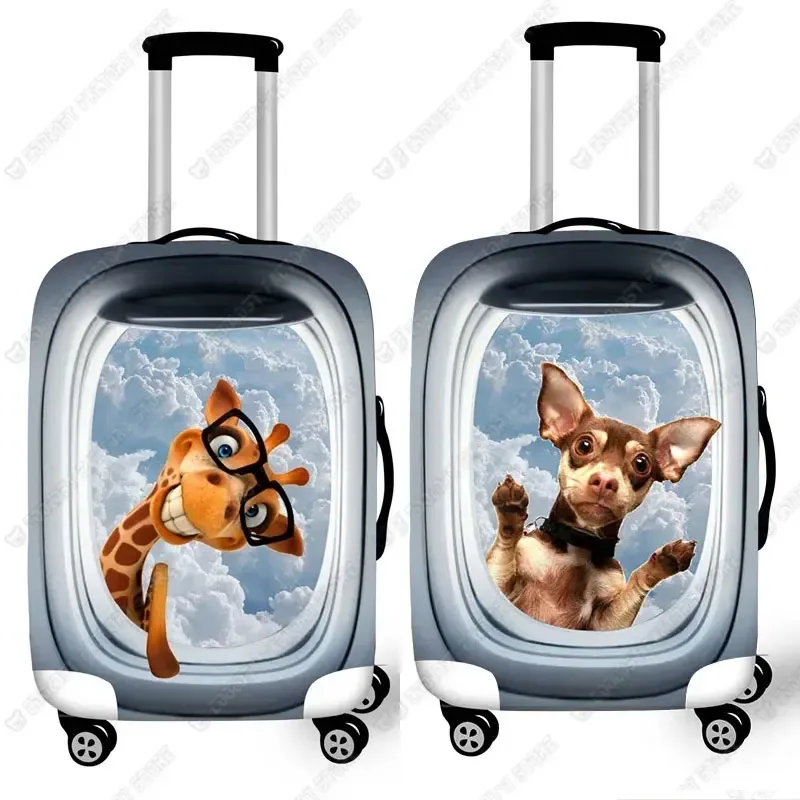 housses de protection pour bagages de voyage animaux 3d, accessoires de voyage pour femmes, housse de valise pour animaux de compagnie, étui à roulettes, housses à bagages, 18-32 po
