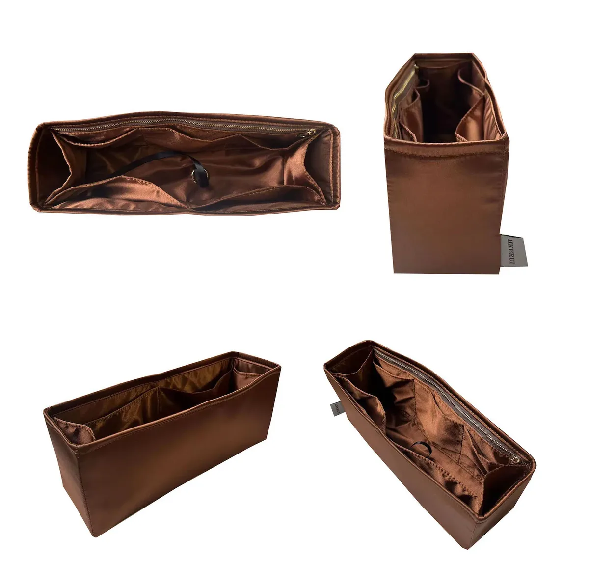 organisateur insérer acétate soie sac organisateur doublure protection maquillage pour 25 sac hobo stockage sac intérieur léger shaper