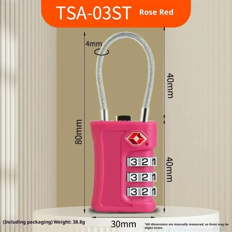 cadenas voyages tsa code modifiable métallique violet jaune kaki gris rouge rose vert usage voyage sac dos valise