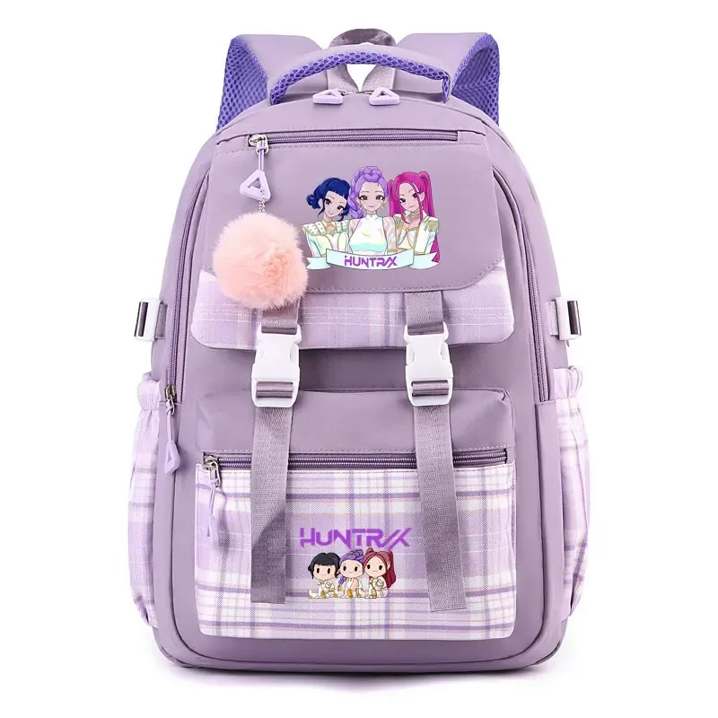 sac à dos d'étudiant k-pop demon hunters, cartable de grande capacité pour adolescents, sac à dos de voyage pour ordinateur portable pour femmes, cadeau