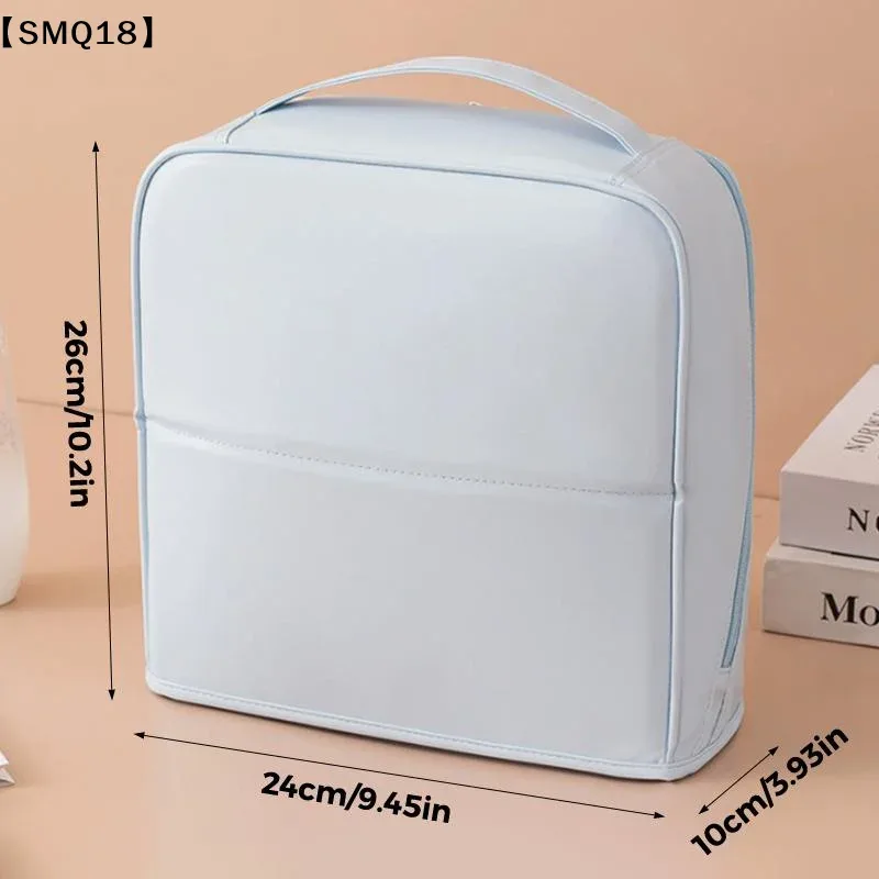 sac à cosmétiques imperméable de grande capacité avec miroir, organisateur de rangement de maquillage de voyage pour femmes【smq】