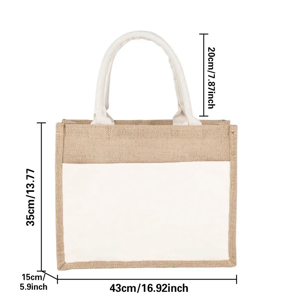 sac fourre-tout en jute, sac de shopping, sacs à main vintage, sacs de plage d'été portables, poignée réutilisable, sacs d'épicerie, plusieurs styles