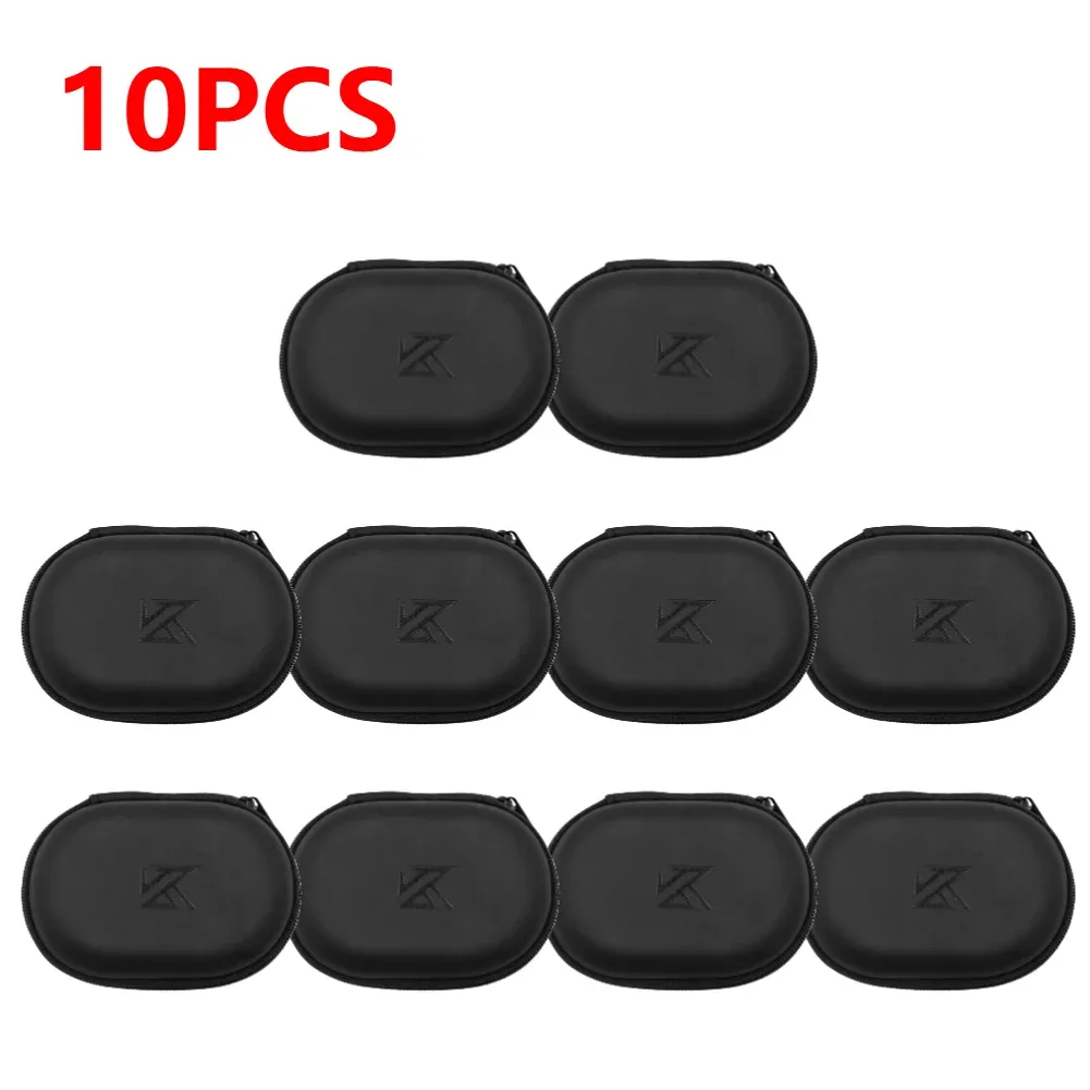 étui pour écouteurs filaires kz ba10 as10 es4, boîte de rangement en pu, sac de rangement portable pour kz ba10 as10 es4, 1 à 10 pièces
