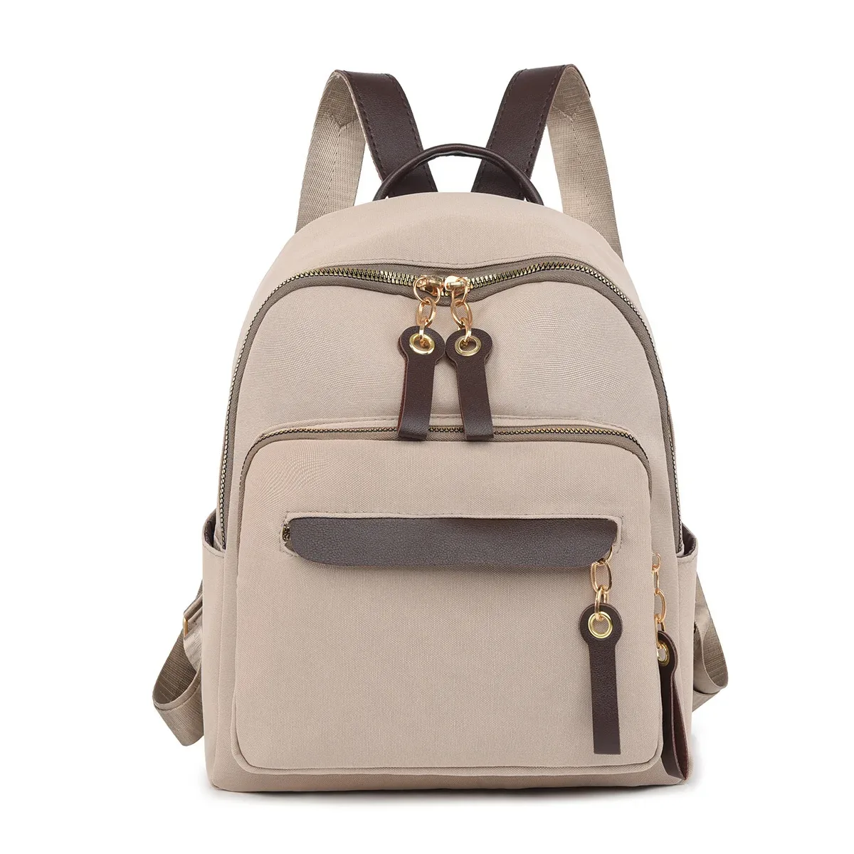sac à dos de personnalité de haute qualité pour femmes, petit sac à dos de voyage tendance, polyvalent, mode bloc de couleur, sacs d'université antivol, 2026