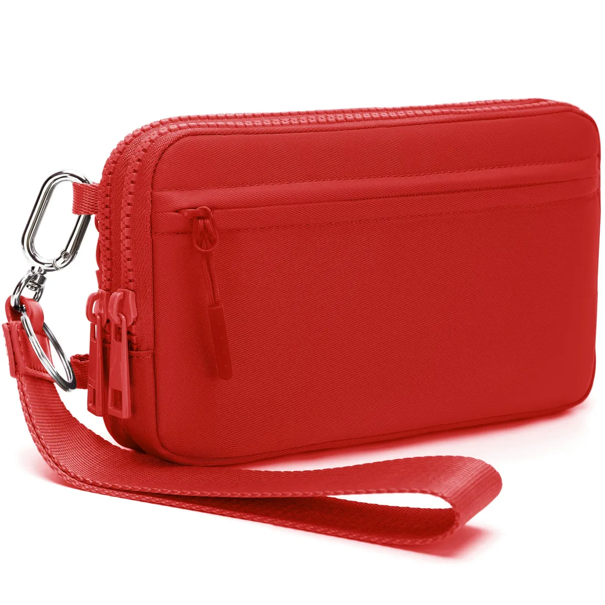portefeuilles à poignet pour femmes, portefeuille matelassé en nylon avec 4 fermetures éclair, porte-cartes de crédit de voyage, organiseur de téléphone portable