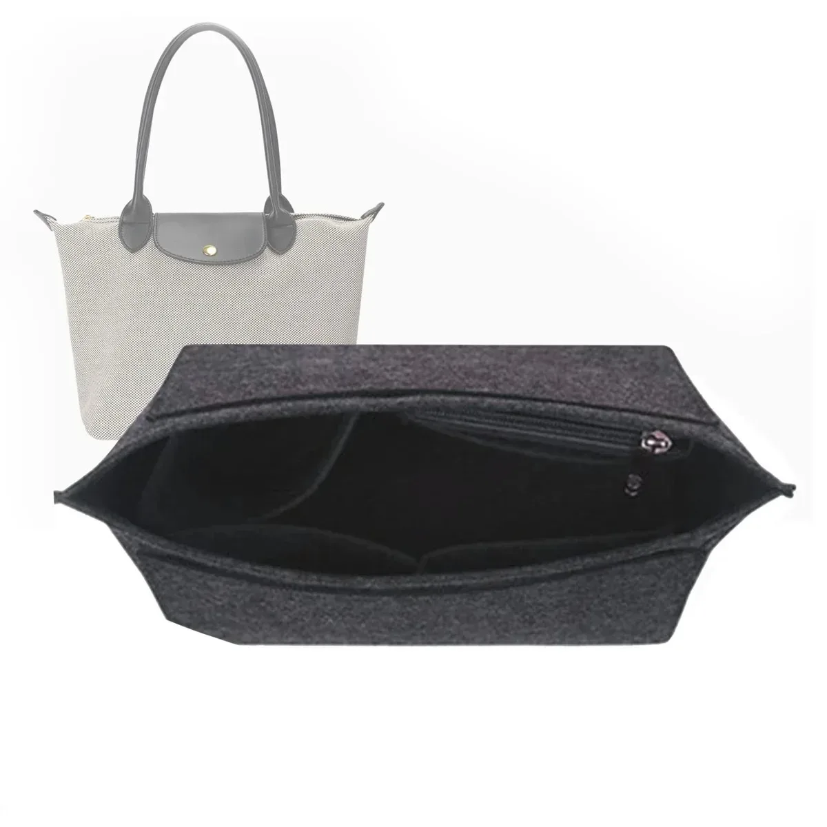 sac à insérer en feutre adapté au sac à main, sac de doublure en tissu feutré, sac de maquillage, support de voyage, organisateur de sac à main portable