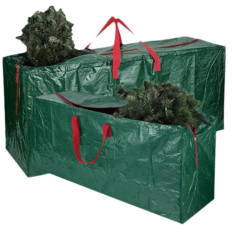 sac de rangement imperméable pour décoration de noël robuste, organisateur multifonctionnel en pe avec poignées renforcées