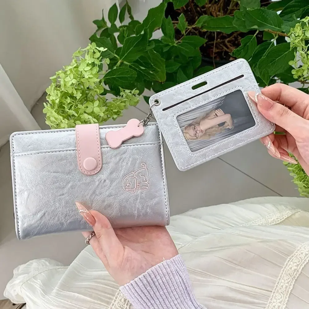porte-carte pu sac de passeport sac à main mignon chiot passeport pince multifonctionnel étui à cartes sac de rangement de cartes accessoires de voyage