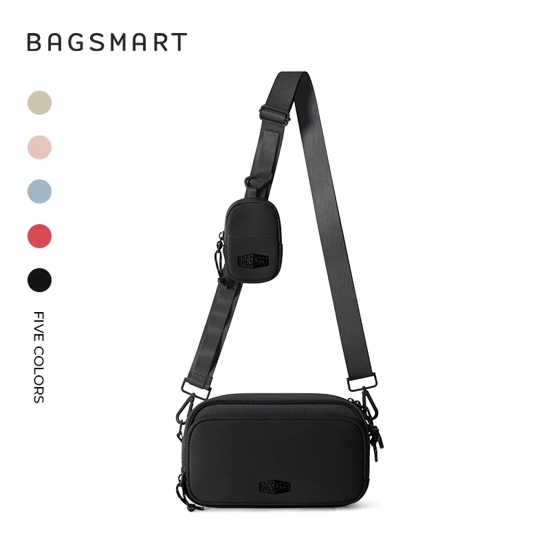 bagsmart sac à bandoulière pour femme sac à bandoulière décontracté d'entraînement portefeuilles mains libres sac de ceinture grande capacité sacs banane d'extérieur pour hommes