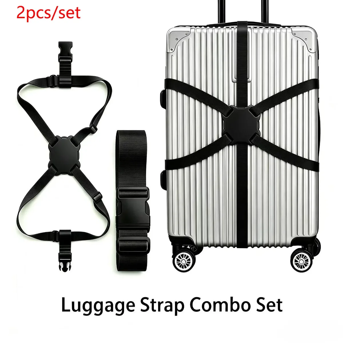 ceinture protection bagage polyester longueur réglable vert kaki rouge rose voyage affaires sécurité transport universel