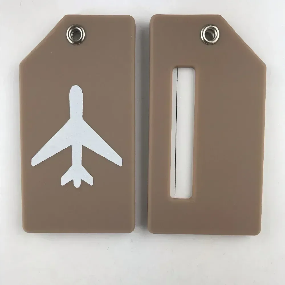 étiquette de bagage en silicone tendance pour hommes et femmes, porte-nom et adresse pour valise, accessoires de voyage portables