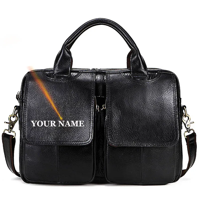 westal-sac en cuir véritable pour hommes, étuis à bombes, sac pour ordinateur portable, fourre-tout pour documents, sacs de bureau pour hommes, sacs de messager, 8002