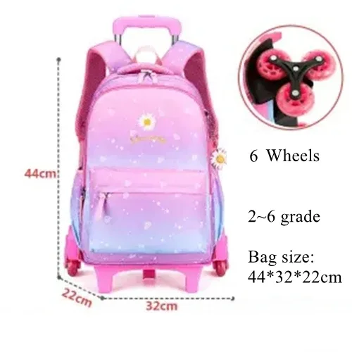 filles école chariot sac roulant sac à dos sac pour filles école sacs à roulettes roues bagages roulants sac à dos étanche filles