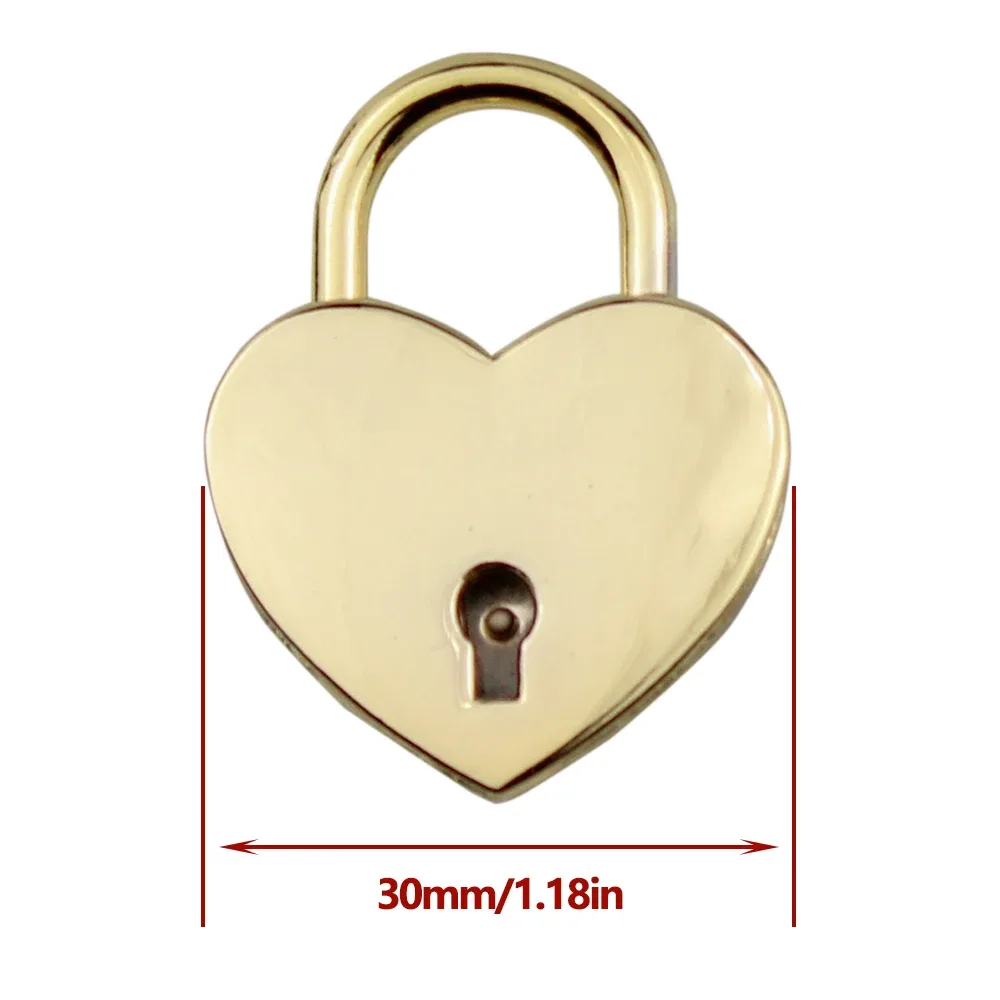 cadenas serrure tsa métal forme cœur poignée circulaire argent doré noir clé correspondante usage voyage stockage