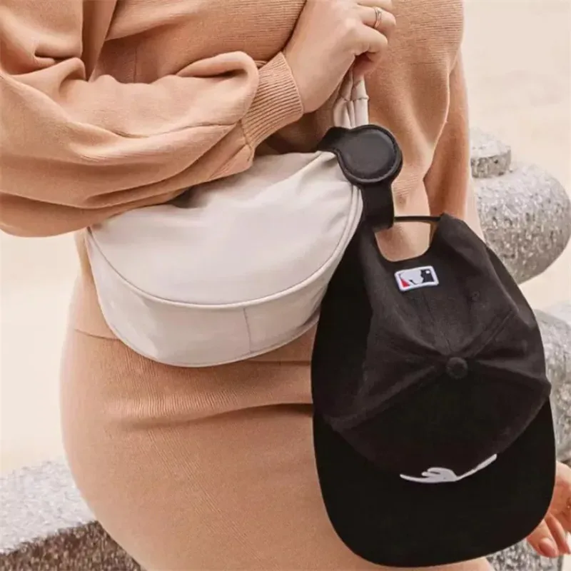 clip magnétique multifonctionnel en cuir pu, clip organisateur rond magnétique puissant, breloques pour sac de voyage, accessoires de bagages