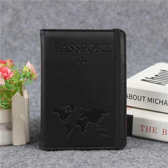 housse de passeport avec bande de fixation, étanche, avec clip intégré, protection rfid, motif léopard, porte-passeport, accessoires de voyage