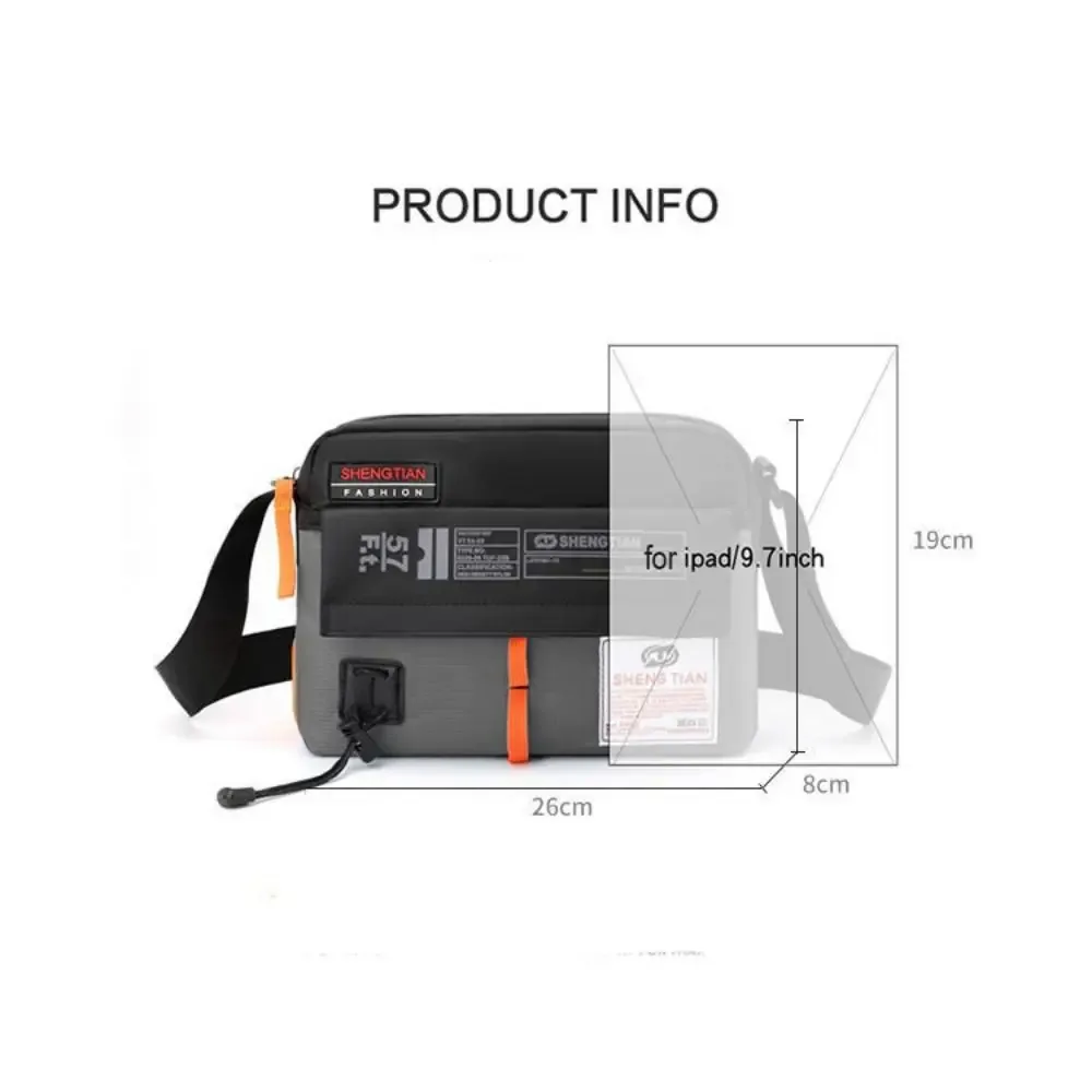 nouveau sac à bandoulière décontracté en nylon couleur contraste étanche sacs à bandoulière simples sacs de messager de sport horizontaux de grande capacité