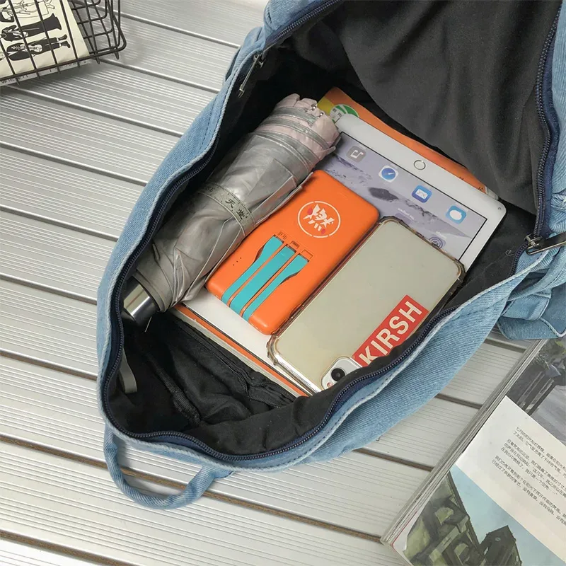 sac à dos en denim gris pour femmes, sac à épaule de voyage de loisirs, sacs d'école à la mode pour garçons et filles, nouvelle collection