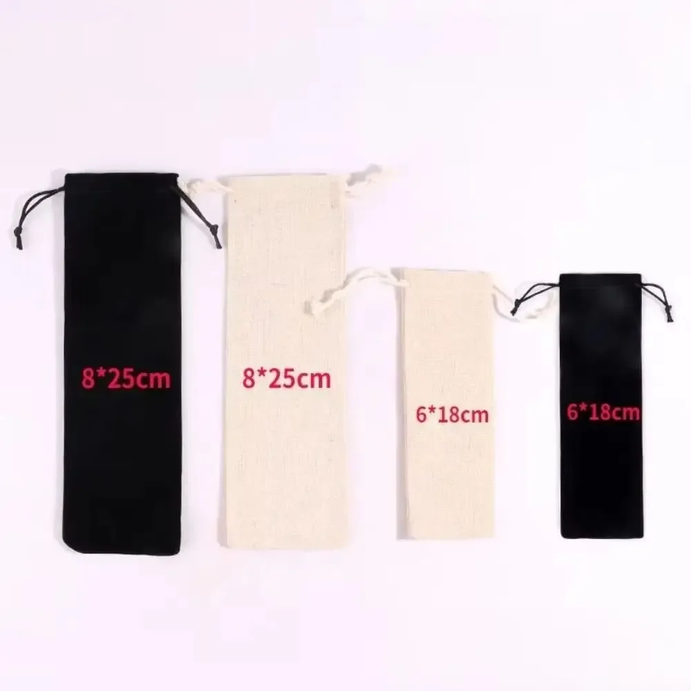 sac de rangement anti-poussière en coton et lin de haute qualité avec cordon de serrage, étui de protection pour couverts, pour la maison