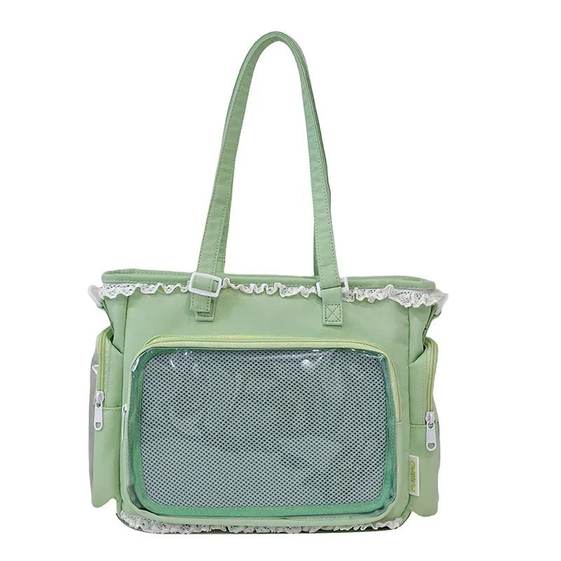sac messager preppy de style japonais avec nœud mignon, sac à bandoulière anime pour filles douces jk, fourre-tout