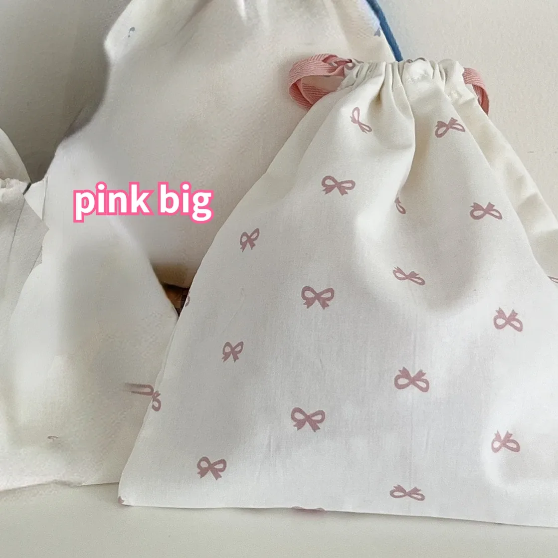sac de rangement en toile avec nœud imprimé pour femme, sacs à main mignons pour filles d'université, sacs à cordon de proximité, étui de maquillage de voyage portable simple pour femme