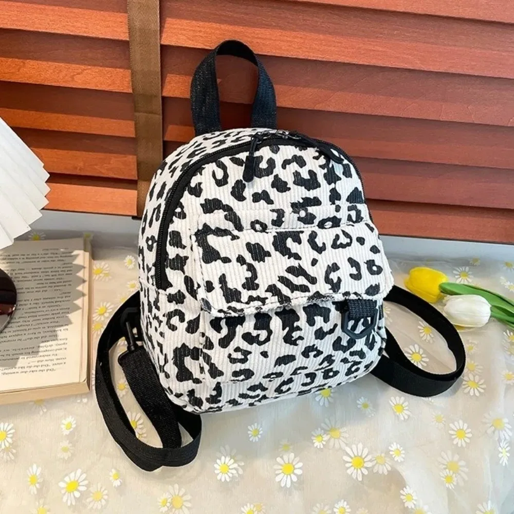 sac à bandoulière décontracté de grande capacité, imprimé léopard, mini sac à dos résistant à l'usure, sac carré léger