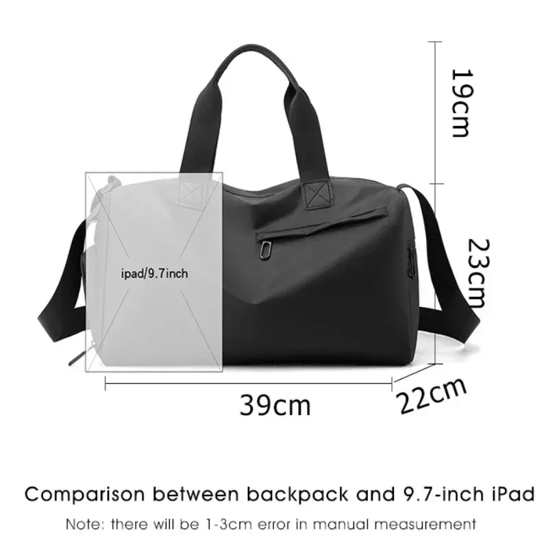 sacs de voyage oxford de grande capacité à fermeture éclair, sacs de fitness solides en tissu épais, bagages étanches de grande capacité, sacs de sport