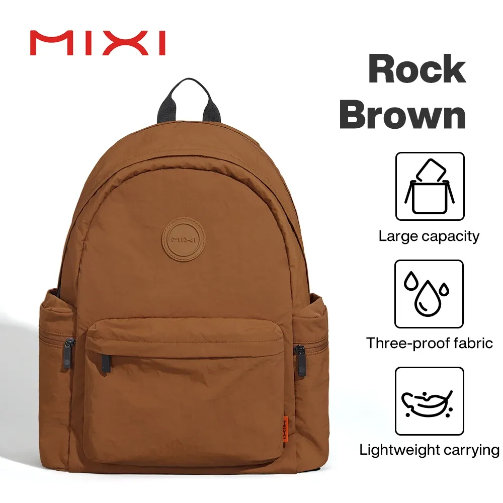mixi – sac à dos léger d'extérieur, sac à dos décontracté pour ordinateur portable, sac à livres de voyage, résistant à l'eau, petit sac de randonnée durable