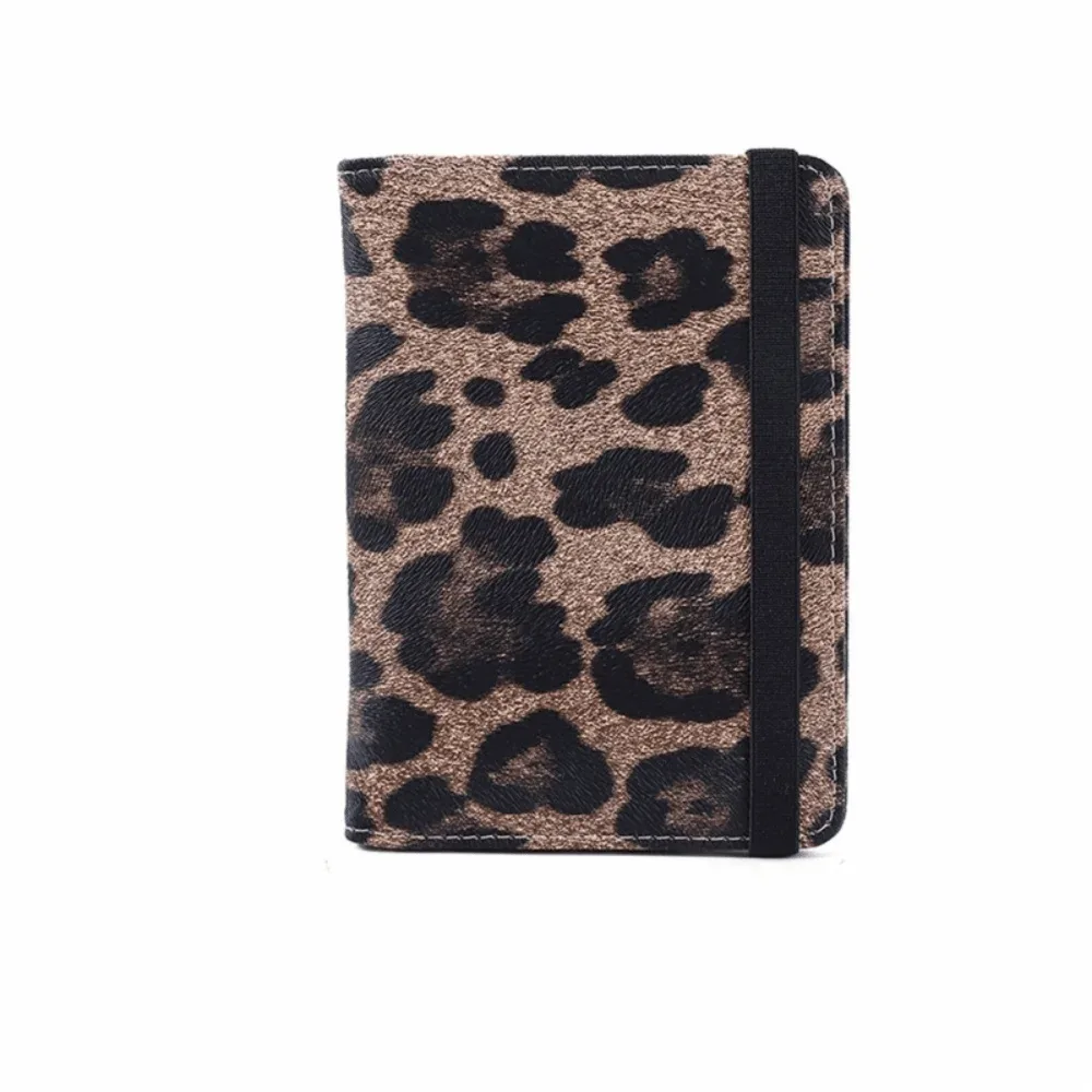 porte-passeport en pu, étanche, plusieurs fentes pour cartes, housse pour passeport, sacs de protection pour billets léopard marron, accessoires de voyage
