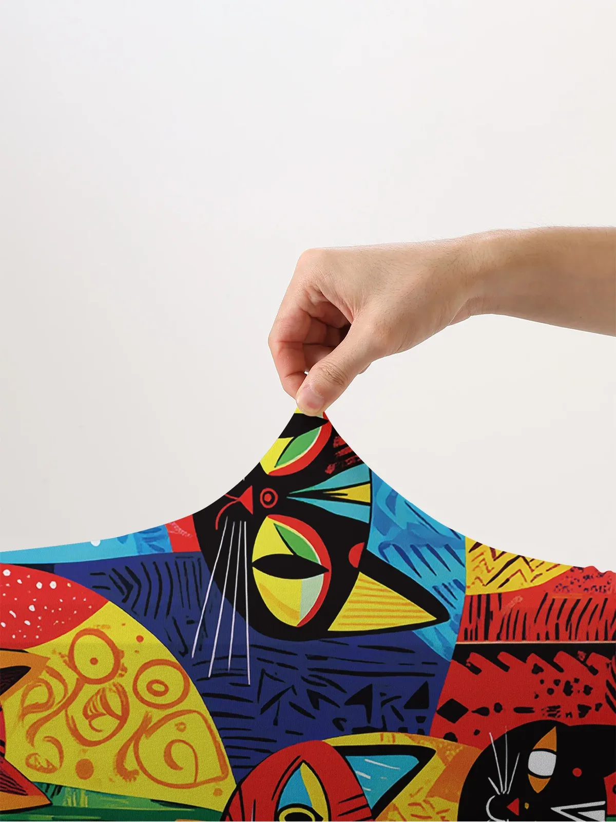 housse de bagage colorée à imprimé chat, adaptée aux bagages de 18 à 32 pouces, gant de protection pour poignée de bagage, accessoires de voyage