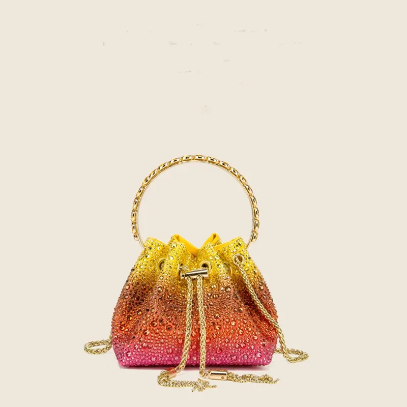 poignée strass pochette de soirée sacs à main et sac à main de luxe sac à bandoulière design brillant cristal pochette sac à main sac seau