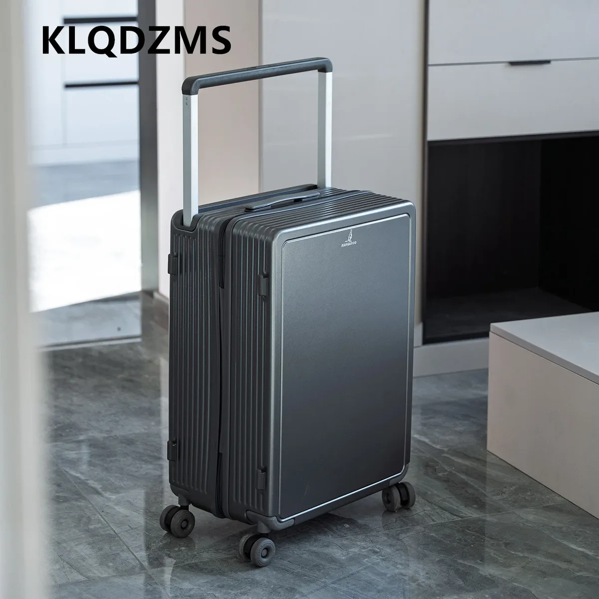 klqdzms valise à fermeture éclair pour femme, valise à roulettes avec cadre en aluminium pour homme, bagages de voyage de grande capacité de 20, 24, 26 et 28 pouces