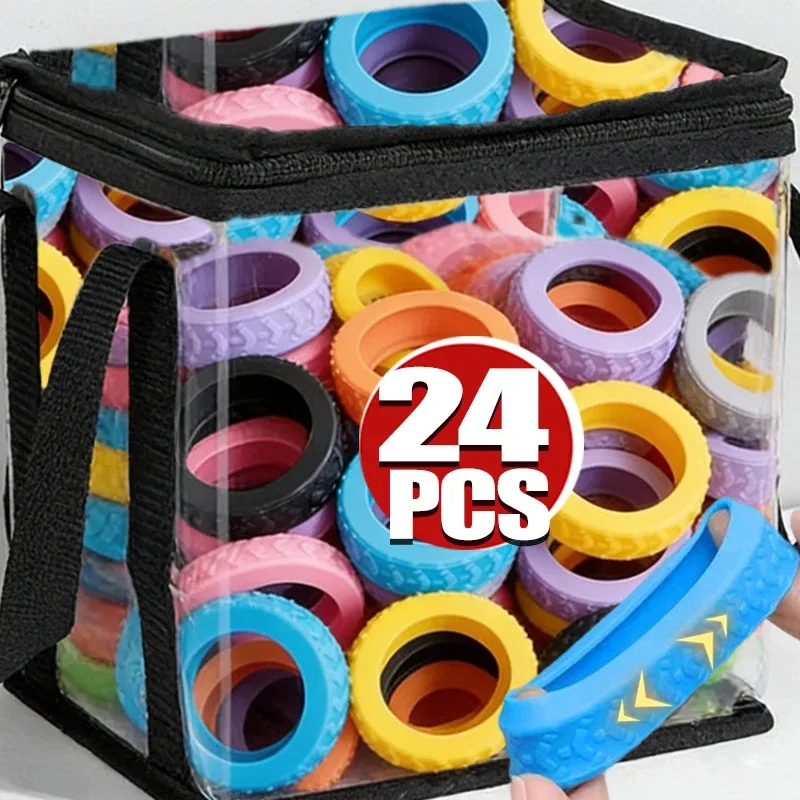 24/2 pièces Nouveauté 2026 Housses de protection épaissies en caoutchouc et silicone pour roues de bagages, insonorisantes