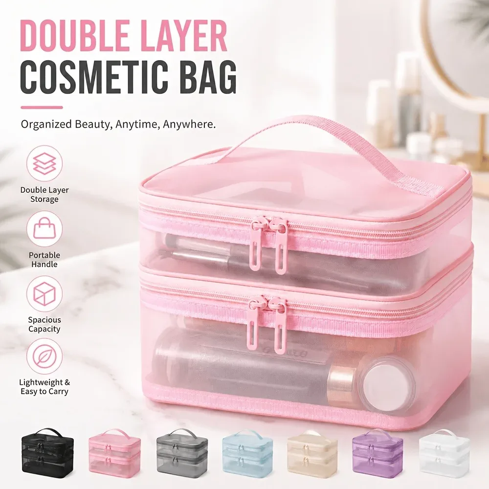 sac de rangement en maille de grande capacité, sac de tri pour cosmétiques/articles de toilette, voyage, rentrée scolaire, noël, cadeau de vacances