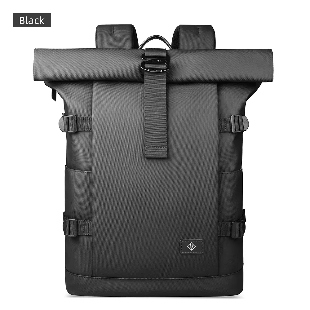 hk – sac à dos de voyage extensible pour hommes, grande capacité, sac à dos de randonnée étanche, sac à dos pour ordinateur portable de 17 pouces, sac d'école pour hommes