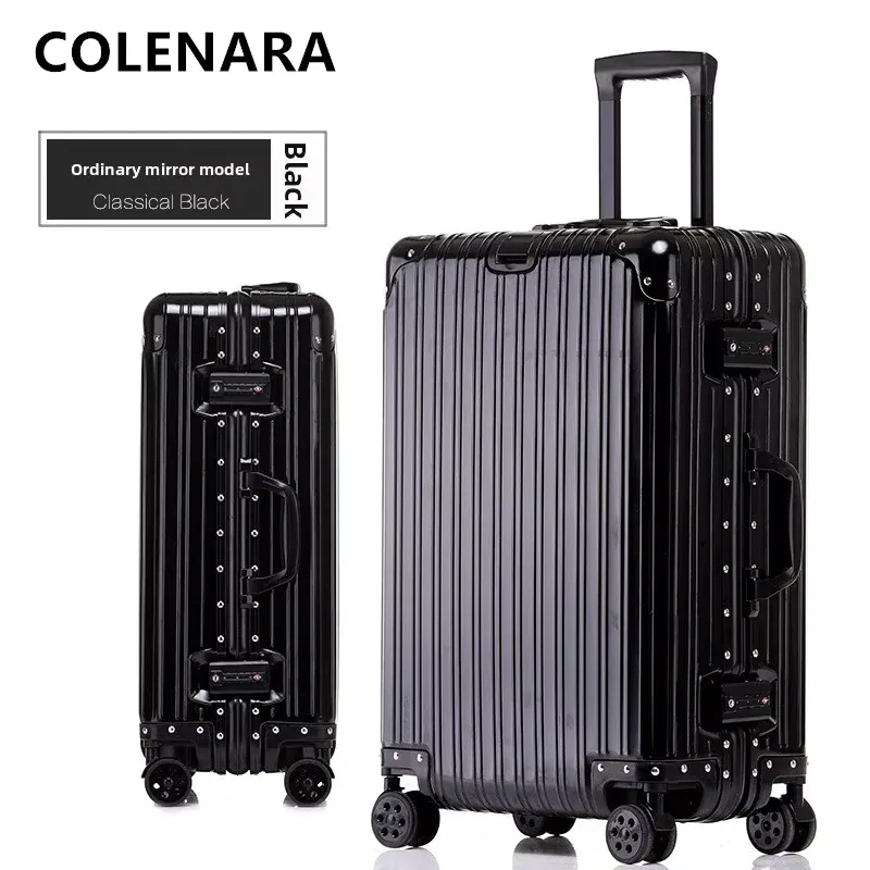 valise colenara 20"24"26"29 pouces, valise à roulettes en alliage d'aluminium et de magnésium, bagage de cabine, sac de voyage, valise à roulettes pour homme, valise de voyage d'affaires