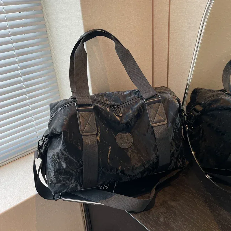 sac de voyage à fermeture éclair en pu de couleur unie, grande capacité, sac à bandoulière polyvalent et décontracté, doux, tendance, offre spéciale, 2026