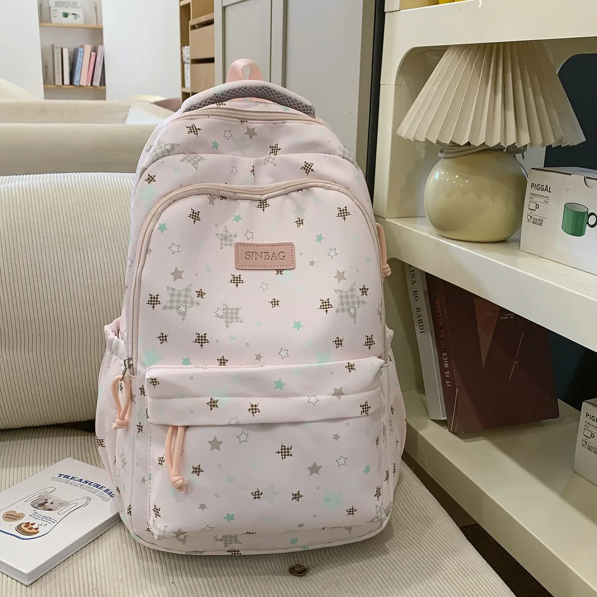 sac à dos pour filles, adolescents, garçons, enfants, sacs à dos d'école décontractés, sacs à dos mignons multi-poches pour livres