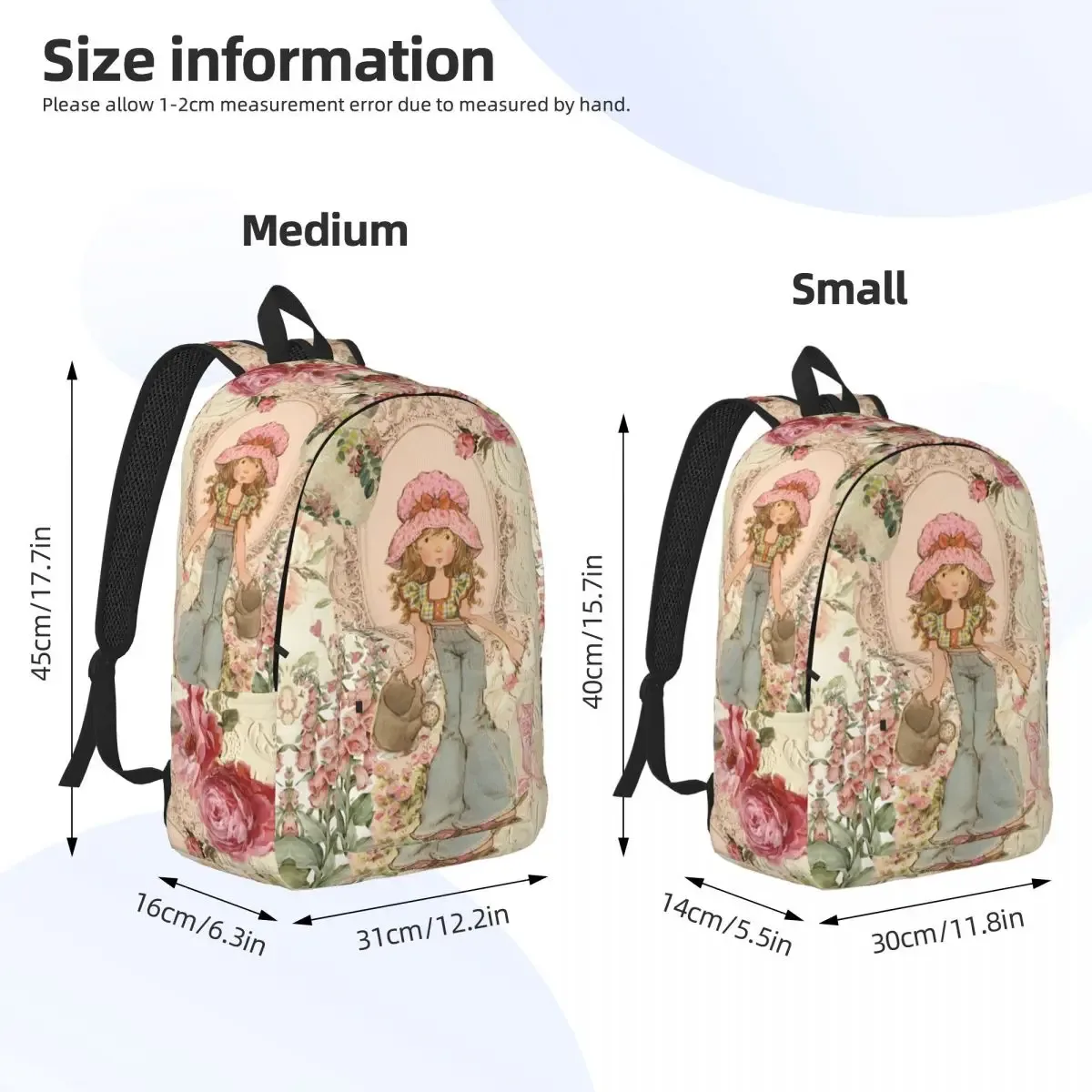 sarah kay dessin animé fleur fille adolescent sac à dos en plein air école voyage mignon peinture sac à dos hommes femmes ordinateur portable sac à bandoulière
