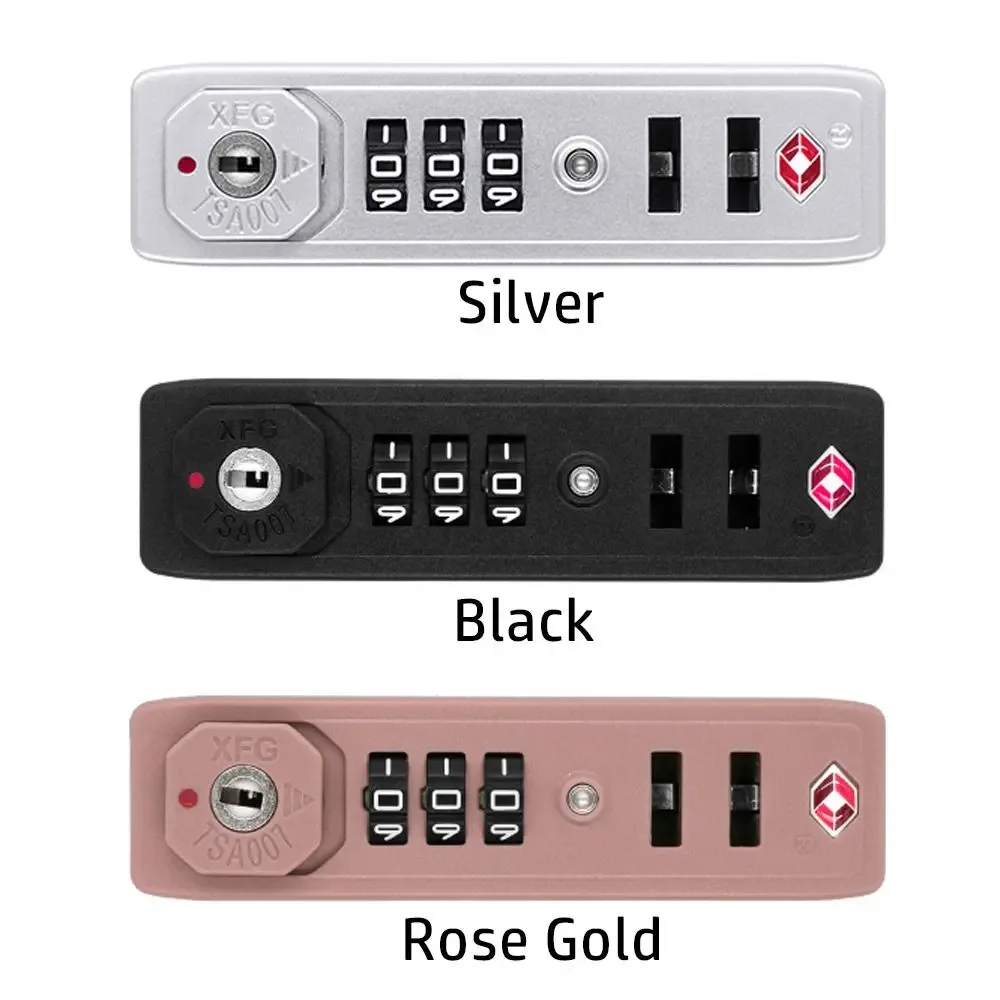 cadenas sécurité antivol bagages serrure douanière tsa code combiné froissé rose marron doré nylon tsa007